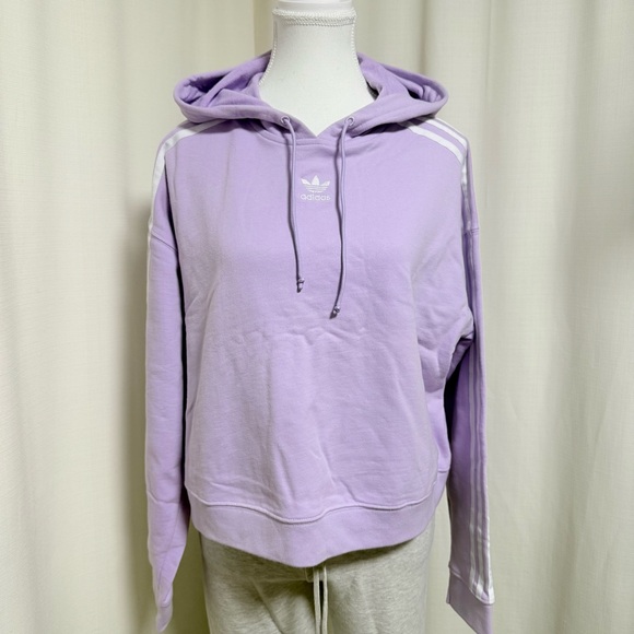 adidas Tops - Adidas cropped Lavender Hoodie